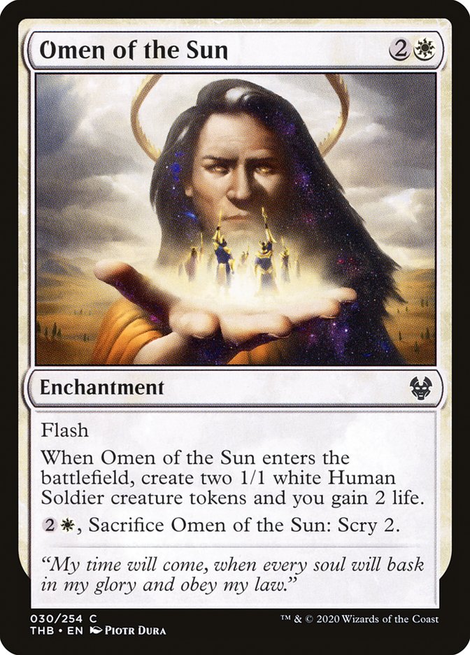Omen of the Sun [Theros Beyond Death] MTG Single Magic: The Gathering    | Red Claw Gaming