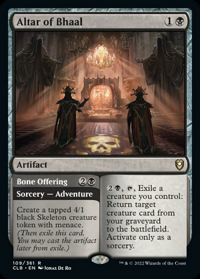 Altar of Bhaal // Bone Offering [Commander Legends: Battle for Baldur's Gate] MTG Single Magic: The Gathering    | Red Claw Gaming