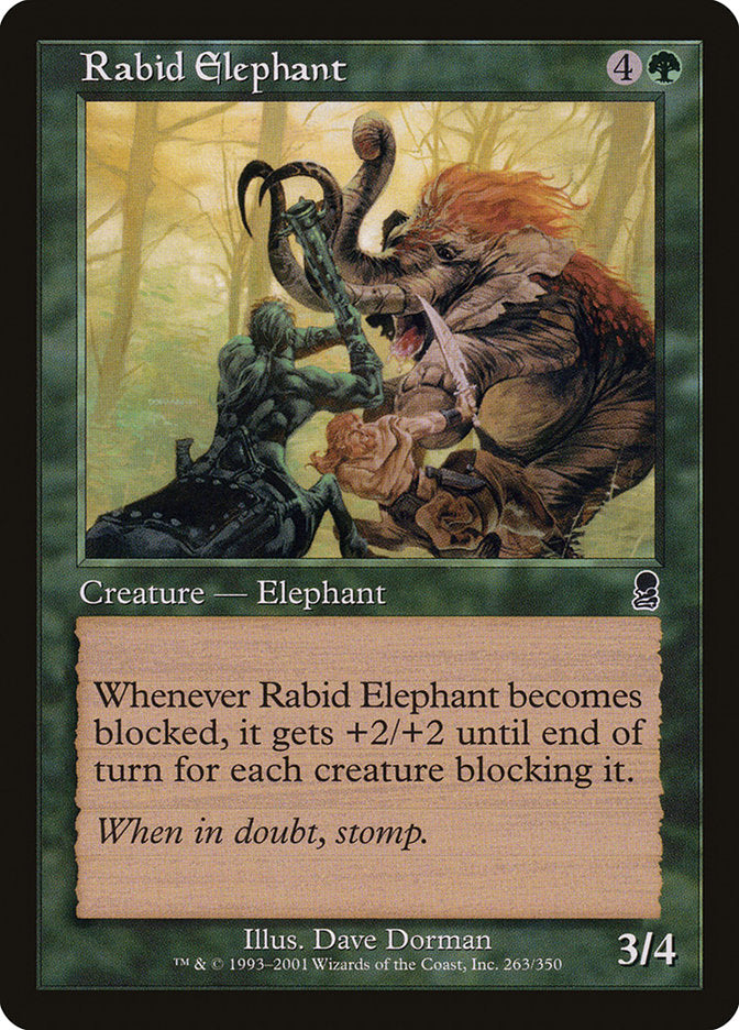 Rabid Elephant [Odyssey] MTG Single Magic: The Gathering    | Red Claw Gaming