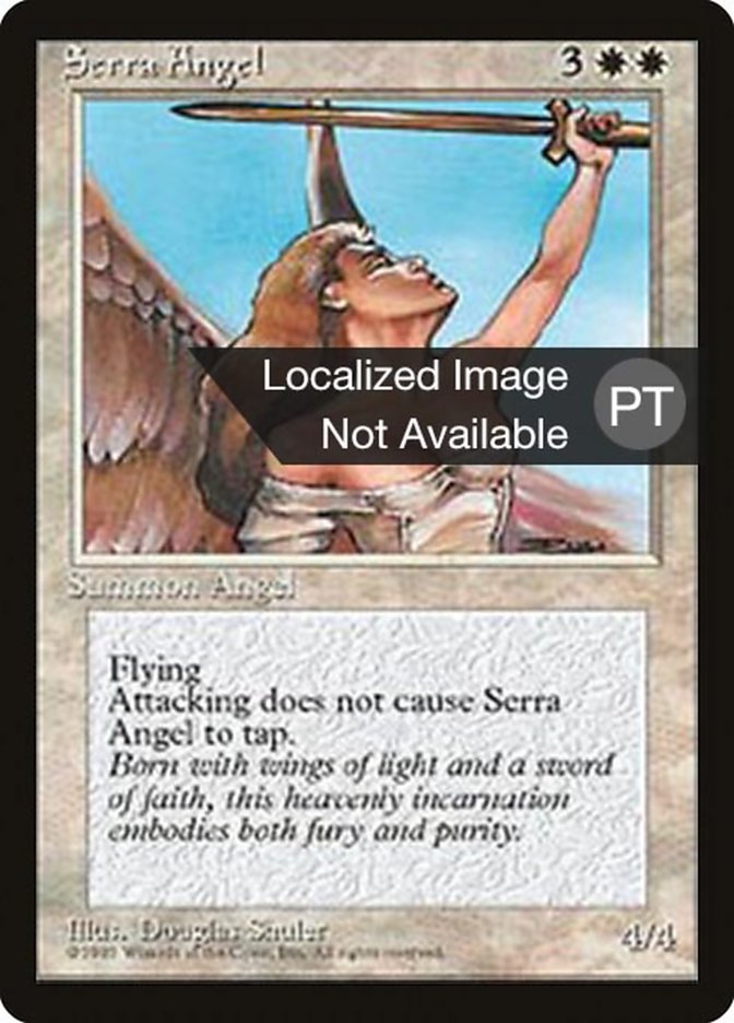 Serra Angel [Fourth Edition (Foreign Black Border)] MTG Single Magic: The Gathering    | Red Claw Gaming