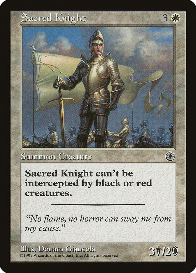 Sacred Knight [Portal] MTG Single Magic: The Gathering    | Red Claw Gaming