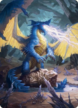 Blue Dragon Art Card [Dungeons & Dragons: Adventures in the Forgotten Realms Art Series] MTG Single Magic: The Gathering    | Red Claw Gaming