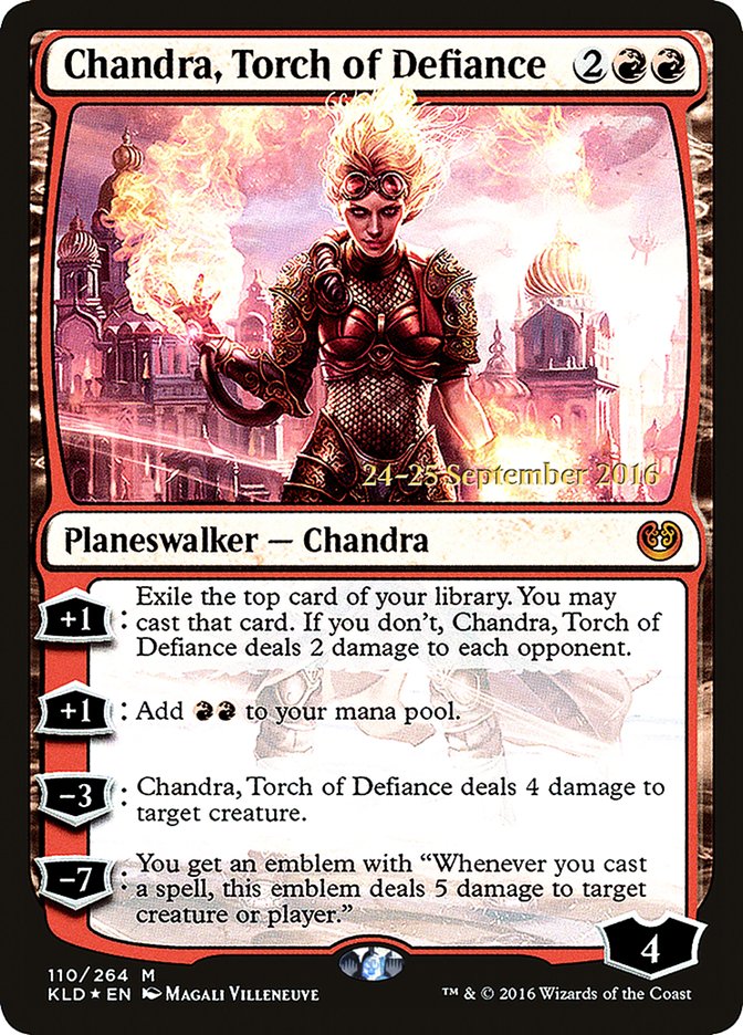 Chandra, Torch of Defiance [Kaladesh Prerelease Promos] MTG Single Magic: The Gathering    | Red Claw Gaming