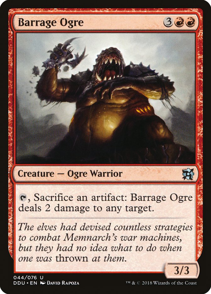 Barrage Ogre [Duel Decks: Elves vs. Inventors] MTG Single Magic: The Gathering    | Red Claw Gaming