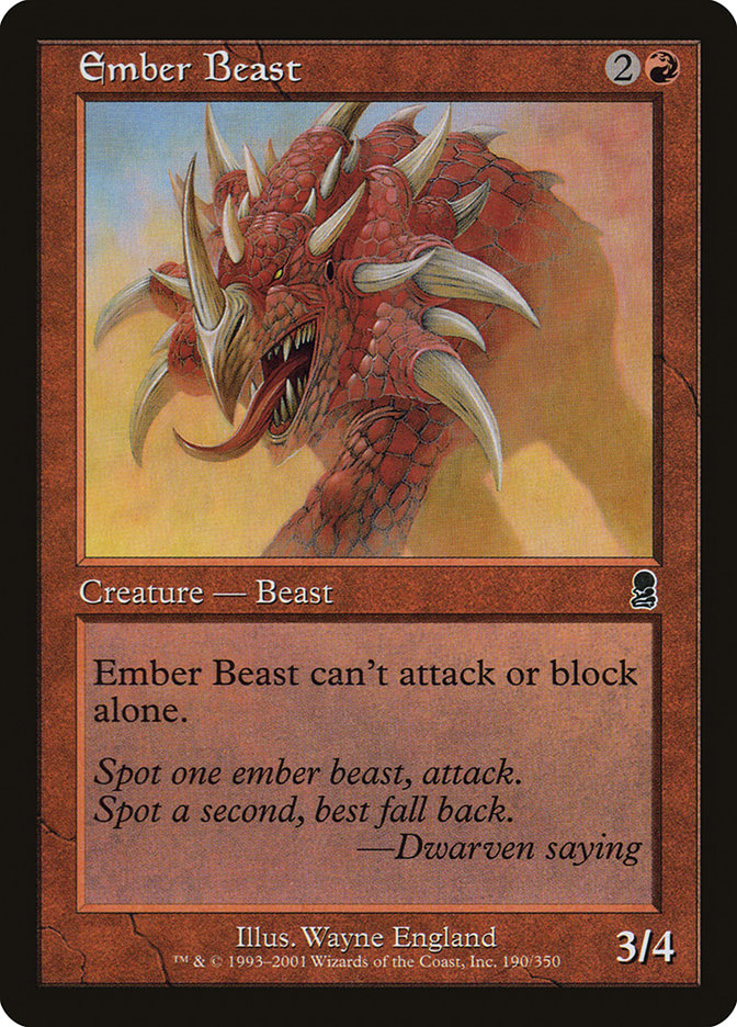 Ember Beast [Odyssey] MTG Single Magic: The Gathering    | Red Claw Gaming