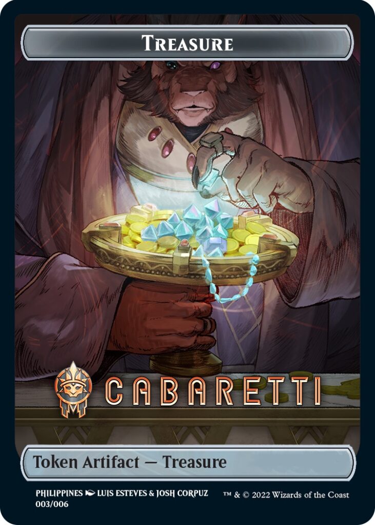 Treasure Token (Cabaretti) (Southeast Asia Artists) [Streets of New Capenna Tokens] MTG Single Magic: The Gathering    | Red Claw Gaming