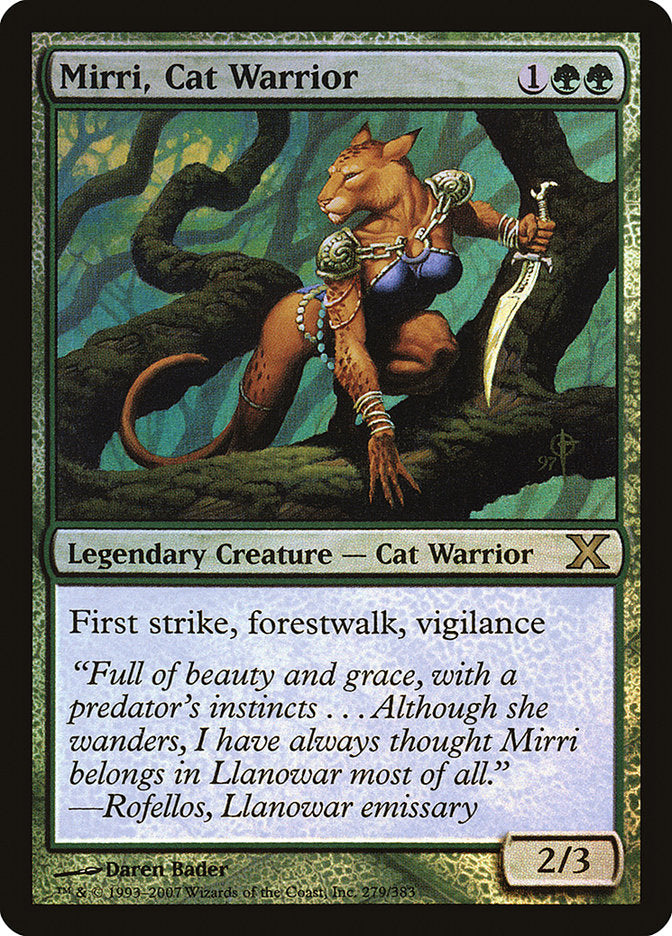 Mirri, Cat Warrior (Premium Foil) [Tenth Edition] MTG Single Magic: The Gathering    | Red Claw Gaming