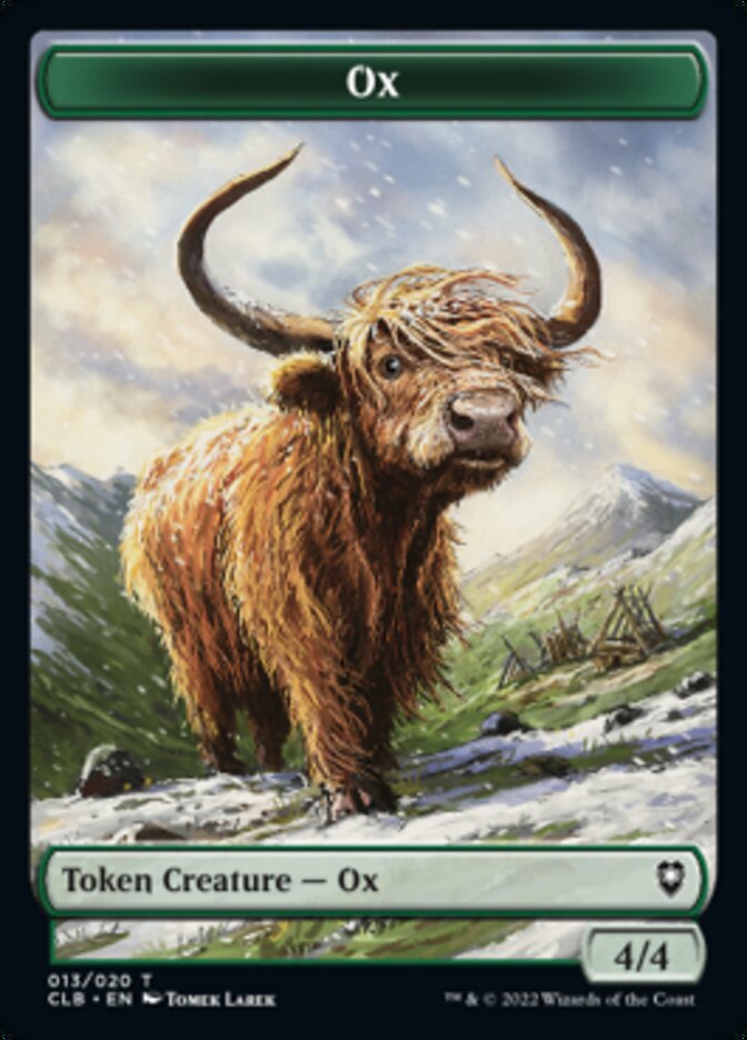 Ox Token [Commander Legends: Battle for Baldur's Gate Tokens] MTG Single Magic: The Gathering    | Red Claw Gaming
