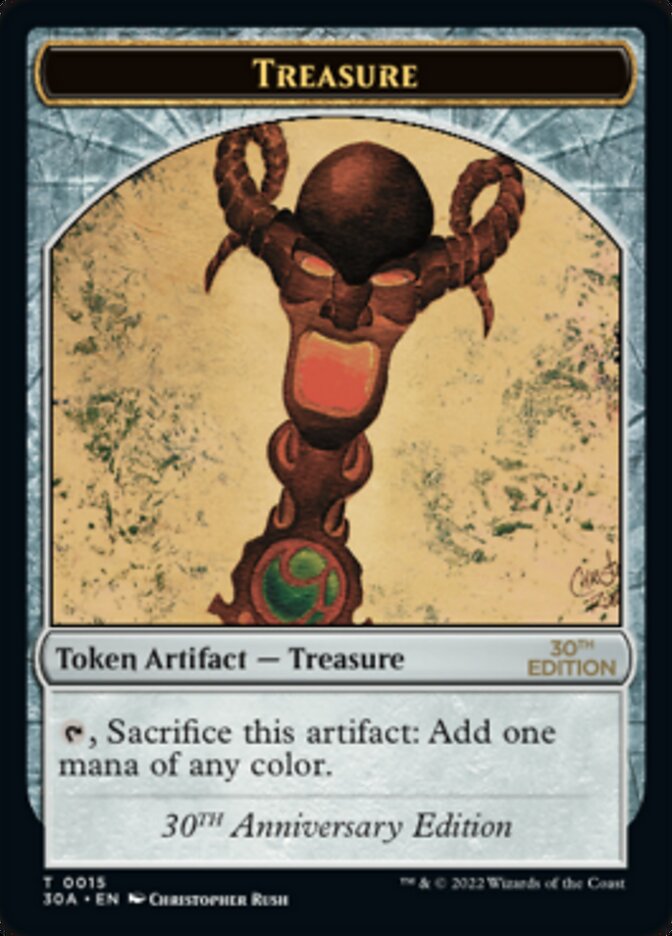 Treasure Token (015) [30th Anniversary Tokens] MTG Single Magic: The Gathering    | Red Claw Gaming