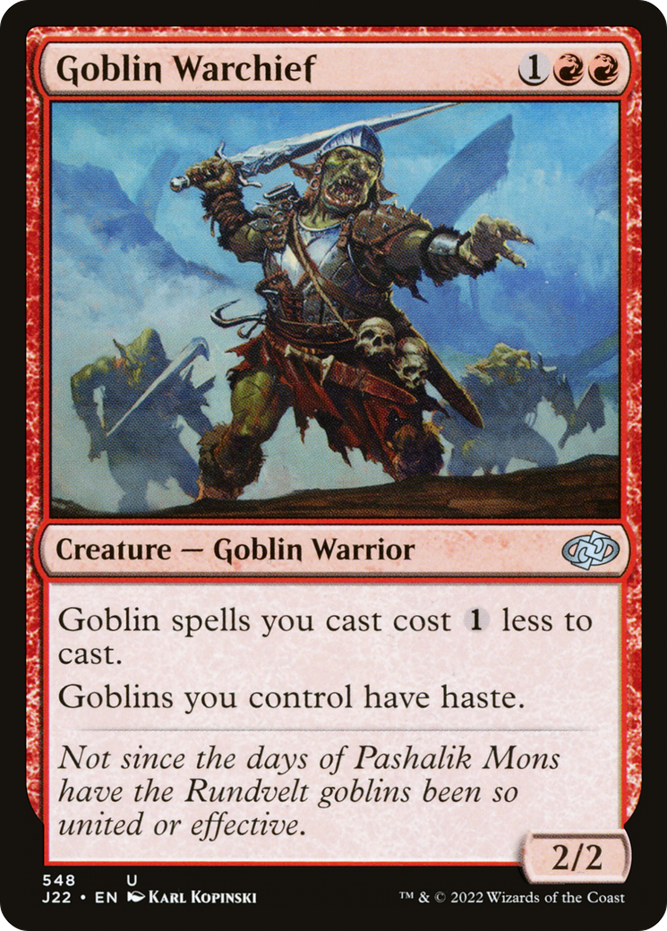 Goblin Warchief [Jumpstart 2022] MTG Single Magic: The Gathering    | Red Claw Gaming