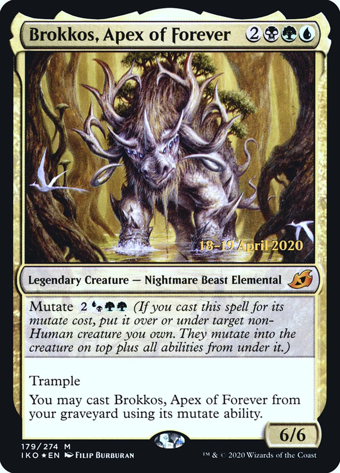Brokkos, Apex of Forever [Ikoria: Lair of Behemoths Prerelease Promos] MTG Single Magic: The Gathering    | Red Claw Gaming