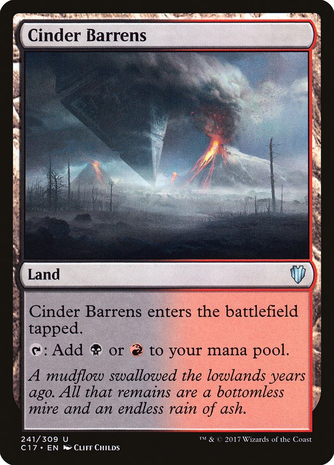 Cinder Barrens [Commander 2017] MTG Single Magic: The Gathering    | Red Claw Gaming