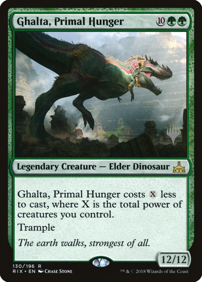 Ghalta, Primal Hunger (Promo Pack) [Rivals of Ixalan Promos] MTG Single Magic: The Gathering    | Red Claw Gaming