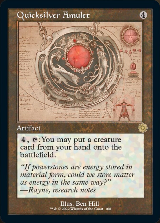 Quicksilver Amulet (Retro Schematic) [The Brothers' War Retro Artifacts] MTG Single Magic: The Gathering    | Red Claw Gaming