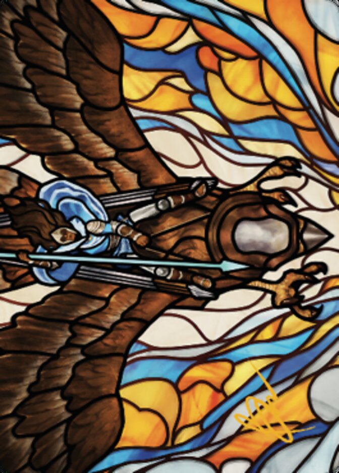 Tura Kennerud, Skyknight Art Card (Gold-Stamped Signature) [Dominaria United Art Series] MTG Single Magic: The Gathering    | Red Claw Gaming