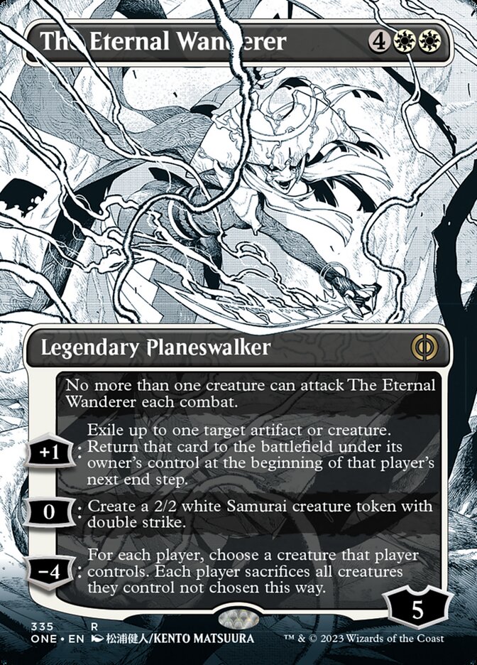 The Eternal Wanderer (Borderless Manga) [Phyrexia: All Will Be One] MTG Single Magic: The Gathering    | Red Claw Gaming