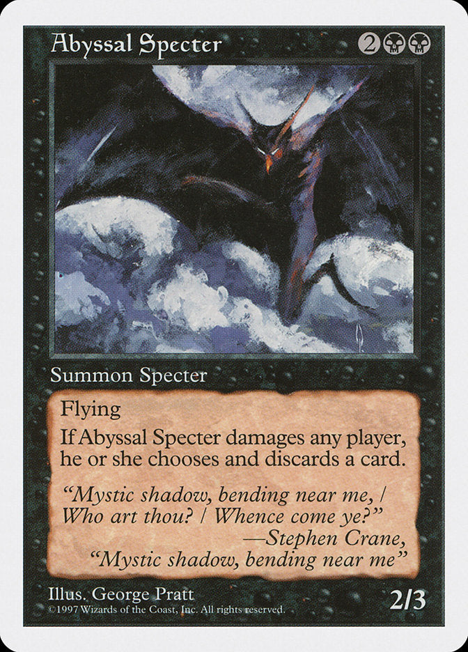 Abyssal Specter [Fifth Edition] MTG Single Magic: The Gathering    | Red Claw Gaming
