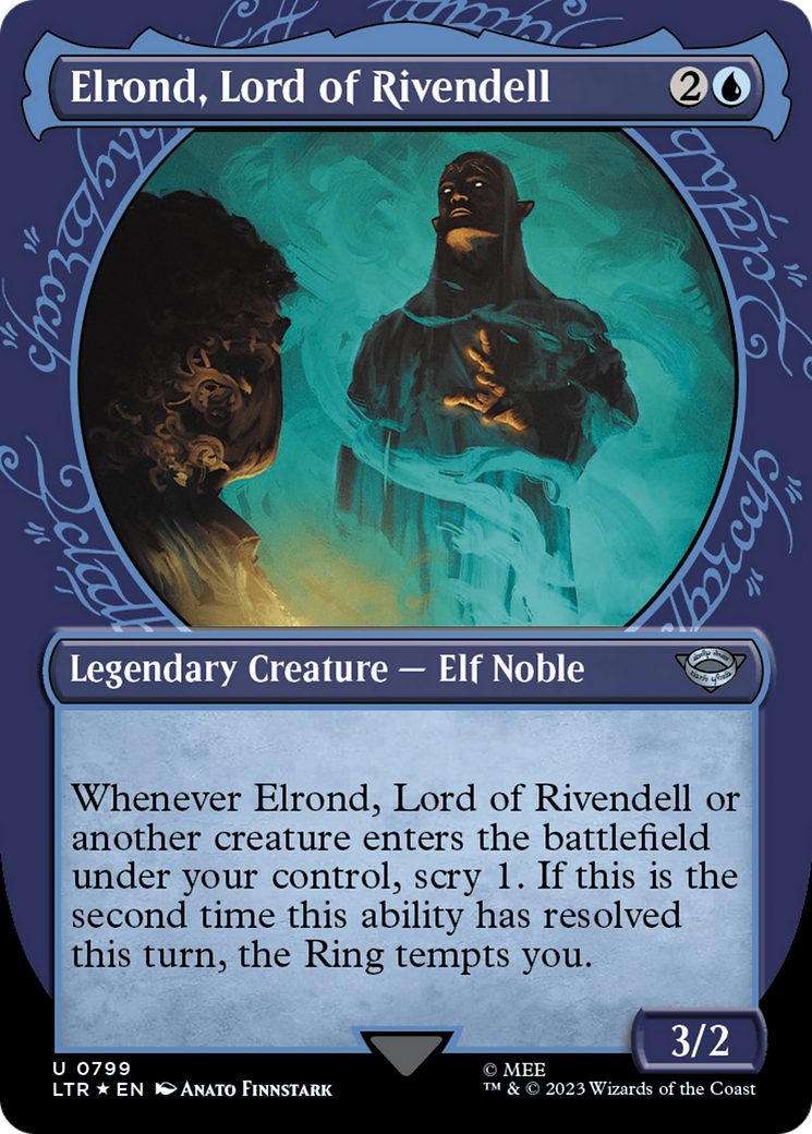 Elrond, Lord of Rivendell (Showcase) (Surge Foil) [The Lord of the Rings: Tales of Middle-Earth] MTG Single Magic: The Gathering    | Red Claw Gaming