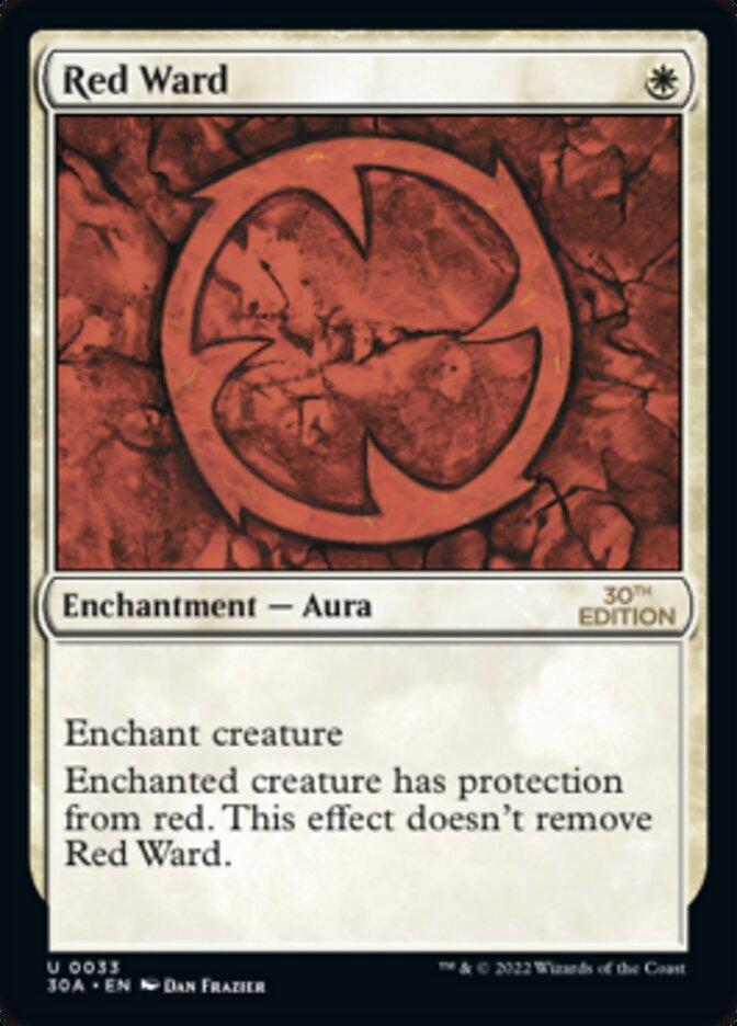 Red Ward [30th Anniversary Edition] MTG Single Magic: The Gathering    | Red Claw Gaming