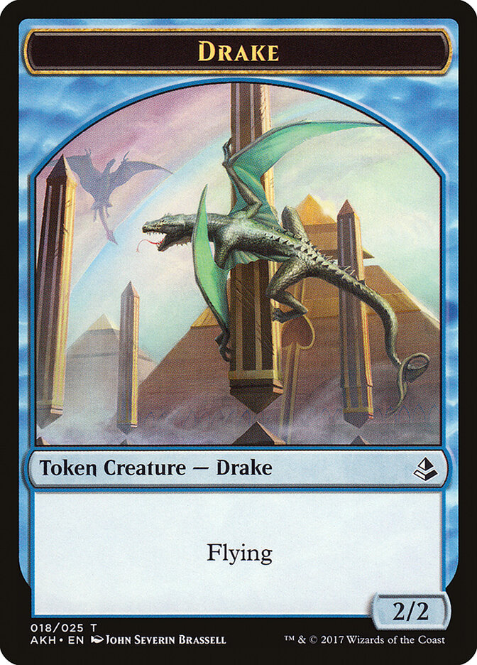 Angel of Sanctions // Drake Double-Sided Token [Amonkhet Tokens] MTG Single Magic: The Gathering    | Red Claw Gaming