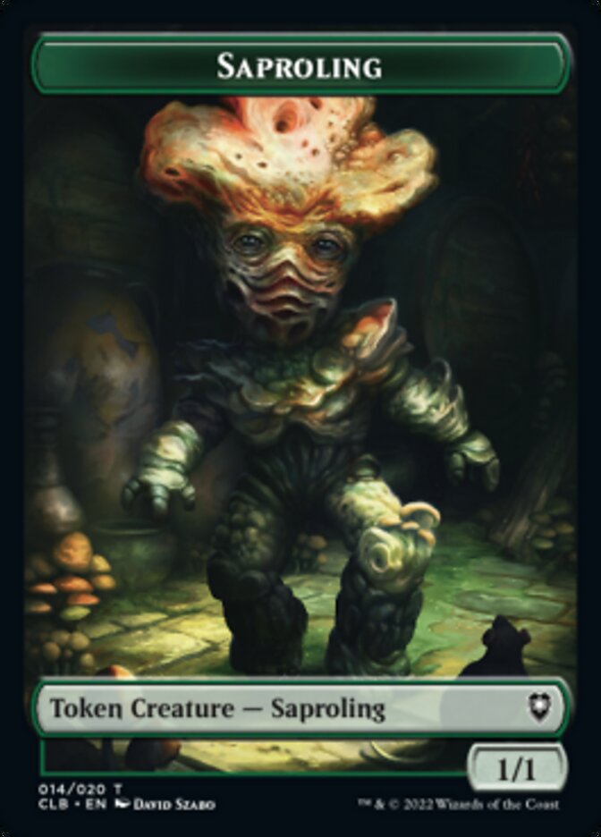 Treasure // Saproling Double-Sided Token [Commander Legends: Battle for Baldur's Gate Tokens] MTG Single Magic: The Gathering    | Red Claw Gaming