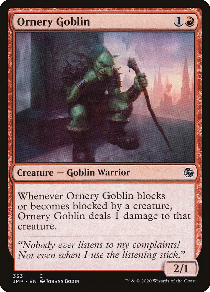 Ornery Goblin [Jumpstart] MTG Single Magic: The Gathering    | Red Claw Gaming
