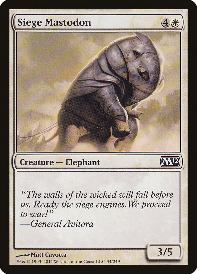 Siege Mastodon [Magic 2012] MTG Single Magic: The Gathering    | Red Claw Gaming