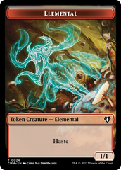 Elemental (0024) // Phyrexian Germ Double-Sided Token [Commander Masters Tokens] MTG Single Magic: The Gathering    | Red Claw Gaming