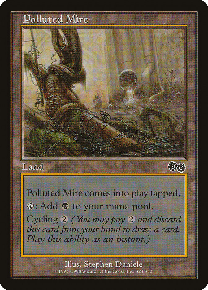 Polluted Mire [Urza's Saga] MTG Single Magic: The Gathering    | Red Claw Gaming