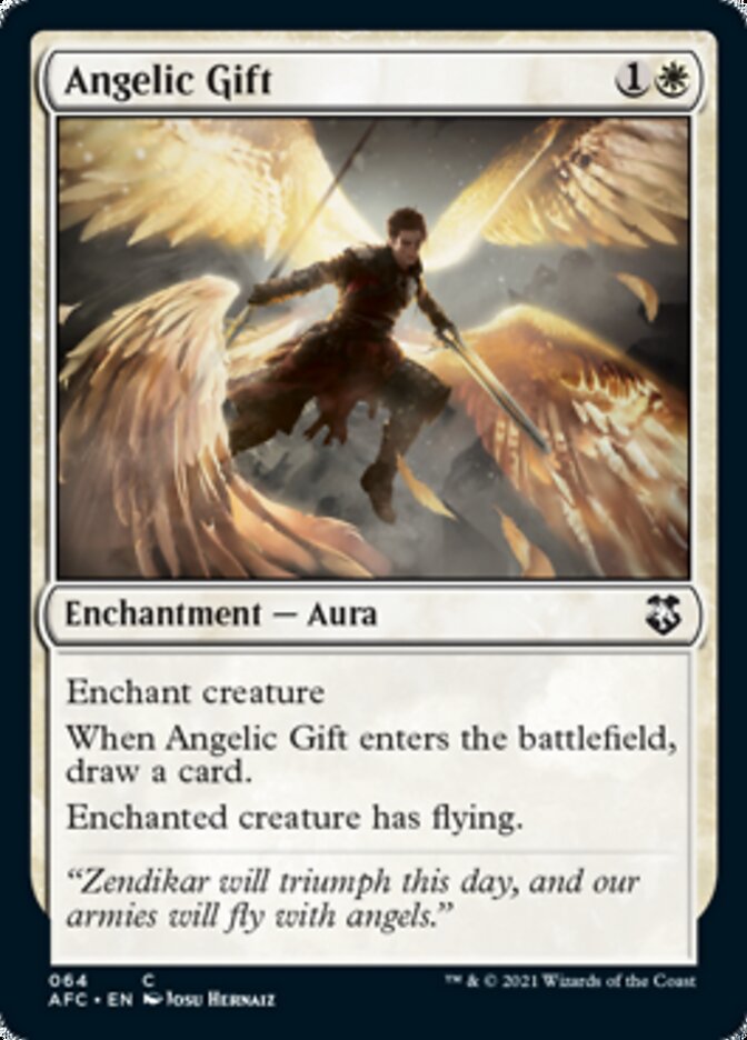 Angelic Gift [Dungeons & Dragons: Adventures in the Forgotten Realms Commander] MTG Single Magic: The Gathering    | Red Claw Gaming