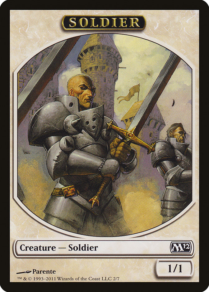 Soldier Token [Magic 2012 Tokens] MTG Single Magic: The Gathering    | Red Claw Gaming