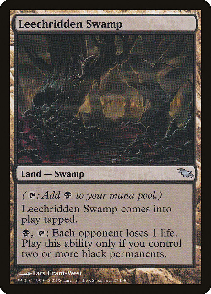 Leechridden Swamp [Shadowmoor] MTG Single Magic: The Gathering    | Red Claw Gaming