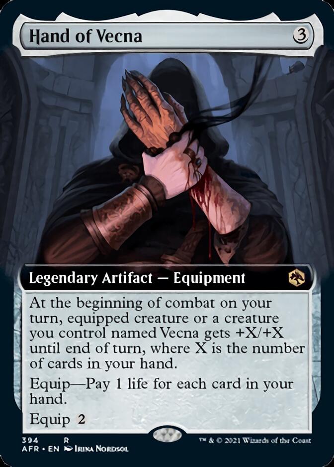 Hand of Vecna (Extended Art) [Dungeons & Dragons: Adventures in the Forgotten Realms] MTG Single Magic: The Gathering    | Red Claw Gaming