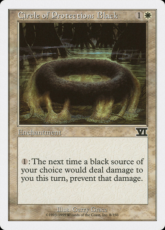 Circle of Protection: Black [Classic Sixth Edition] MTG Single Magic: The Gathering    | Red Claw Gaming