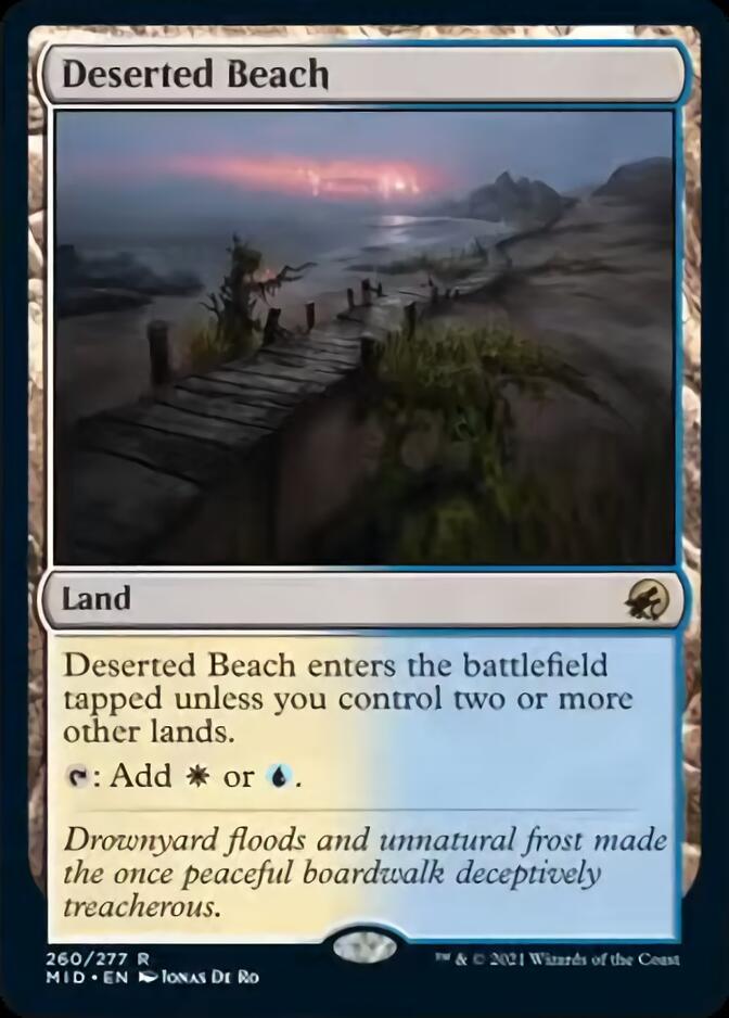 Deserted Beach [Innistrad: Midnight Hunt] MTG Single Magic: The Gathering    | Red Claw Gaming