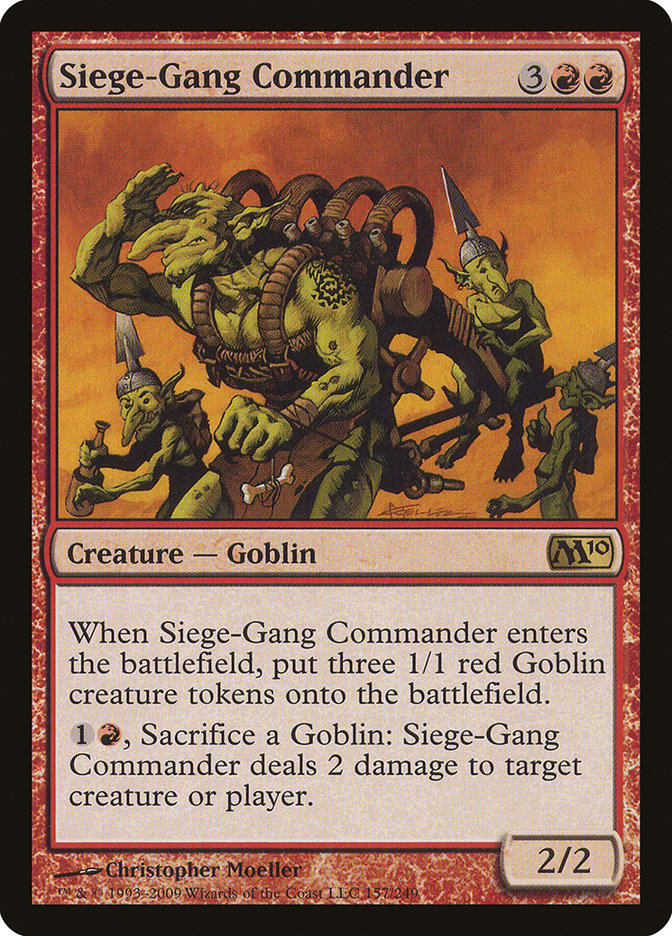 Siege-Gang Commander [Magic 2010] MTG Single Magic: The Gathering    | Red Claw Gaming