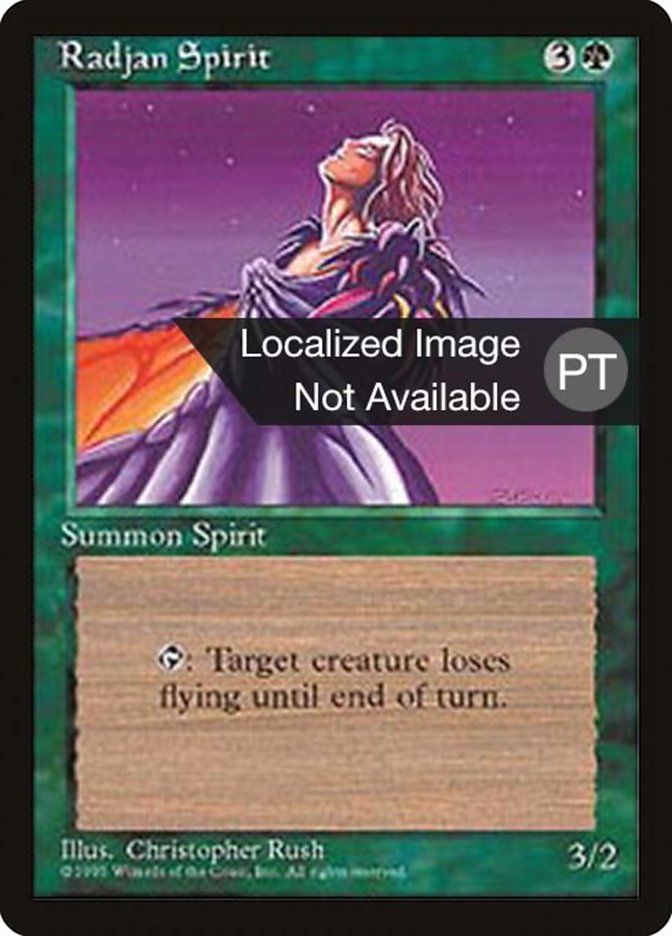Radjan Spirit [Fourth Edition (Foreign Black Border)] MTG Single Magic: The Gathering    | Red Claw Gaming