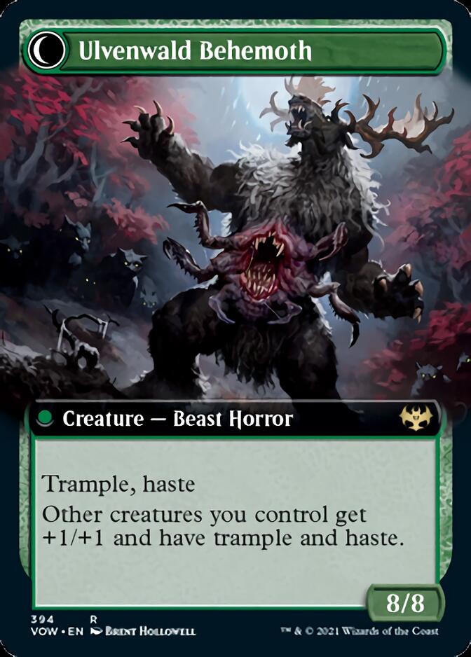 Ulvenwald Oddity // Ulvenwald Behemoth (Extended Art) [Innistrad: Crimson Vow] MTG Single Magic: The Gathering    | Red Claw Gaming