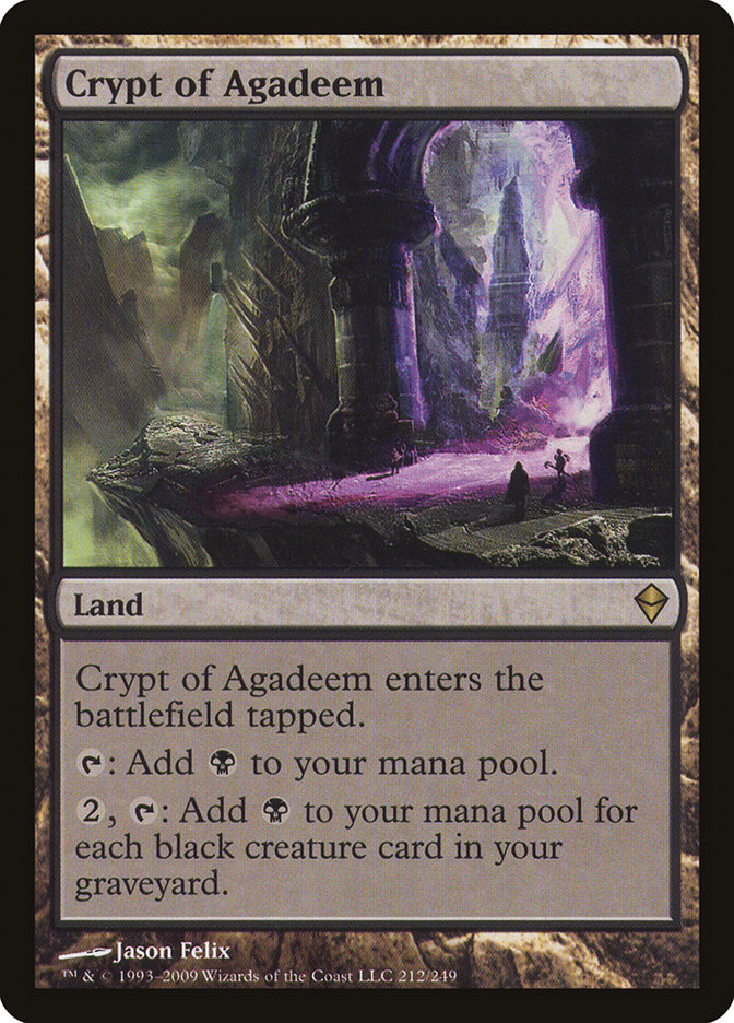 Crypt of Agadeem [Zendikar] MTG Single Magic: The Gathering    | Red Claw Gaming