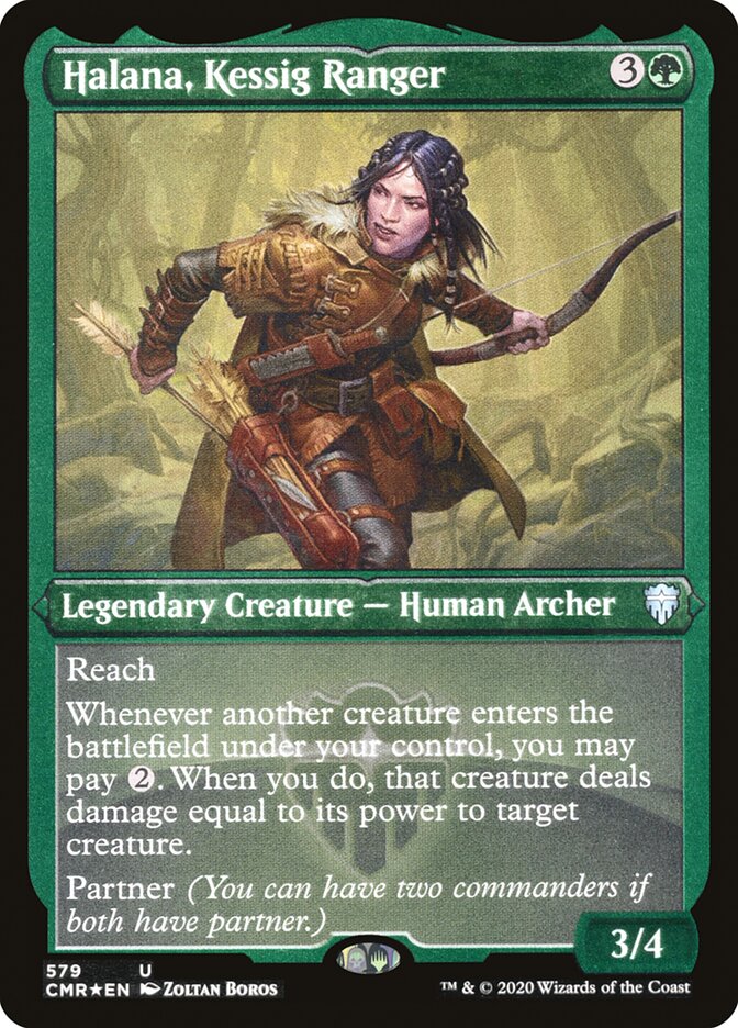 Halana, Kessig Ranger (Foil Etched) [Commander Legends] MTG Single Magic: The Gathering    | Red Claw Gaming