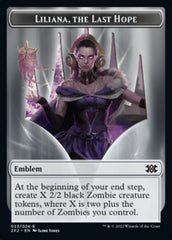 Liliana, the Last Hope Emblem // Spirit (002) Double-Sided Token [Double Masters 2022 Tokens] MTG Single Magic: The Gathering    | Red Claw Gaming