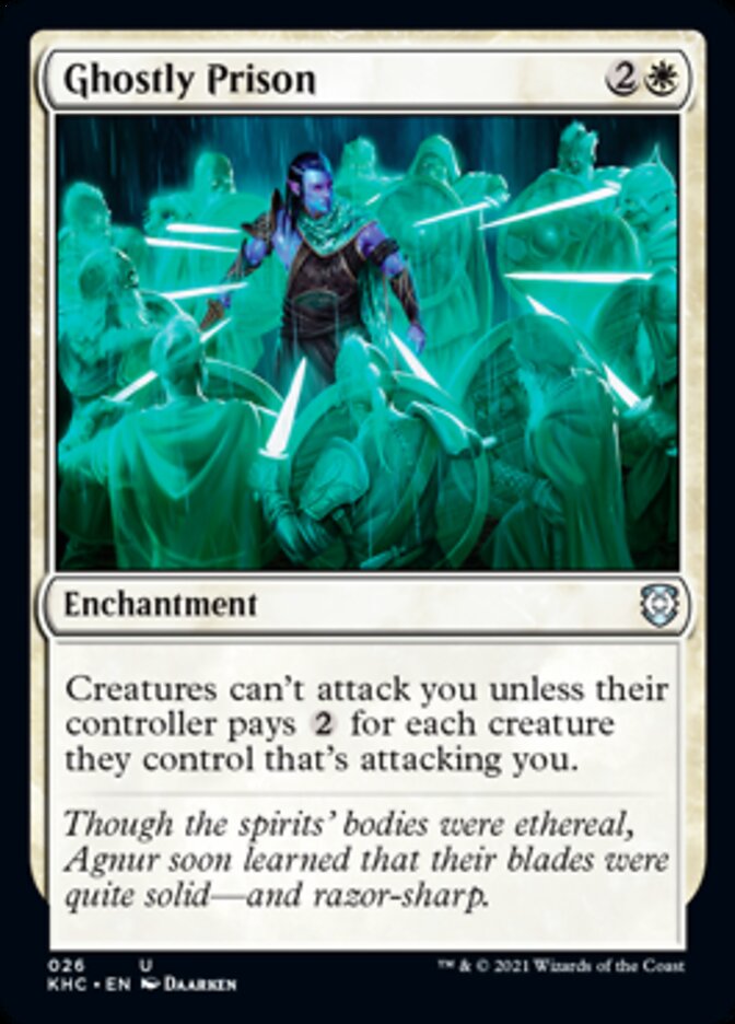 Ghostly Prison [Kaldheim Commander] MTG Single Magic: The Gathering    | Red Claw Gaming