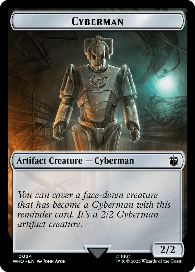 Alien // Cyberman Double-Sided Token [Doctor Who Tokens] MTG Single Magic: The Gathering    | Red Claw Gaming