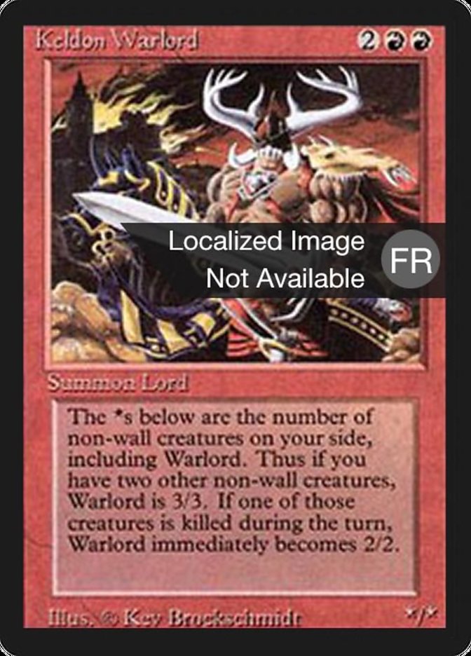 Keldon Warlord [Foreign Black Border] MTG Single Magic: The Gathering    | Red Claw Gaming