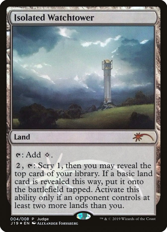 Isolated Watchtower [Judge Gift Cards 2019] MTG Single Magic: The Gathering    | Red Claw Gaming