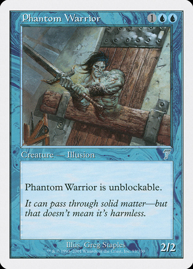 Phantom Warrior [Seventh Edition] MTG Single Magic: The Gathering    | Red Claw Gaming