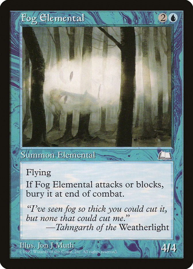 Fog Elemental [Weatherlight] MTG Single Magic: The Gathering    | Red Claw Gaming