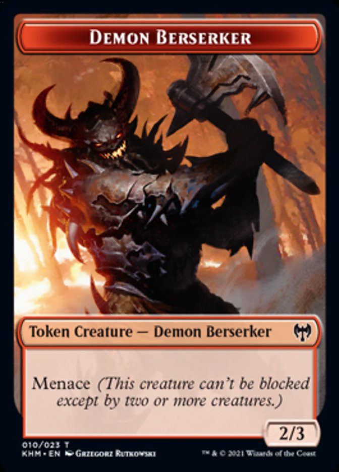 Demon Berserker Token [Kaldheim Tokens] MTG Single Magic: The Gathering    | Red Claw Gaming