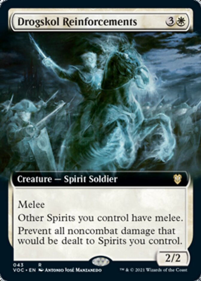 Drogskol Reinforcements (Extended Art) [Innistrad: Crimson Vow Commander] MTG Single Magic: The Gathering    | Red Claw Gaming