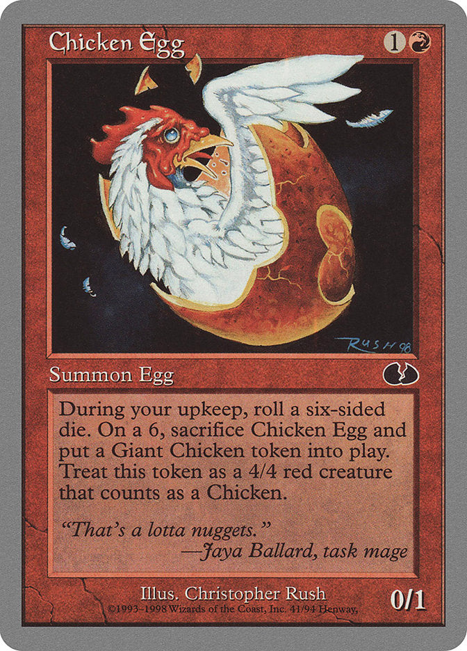 Chicken Egg [Unglued] MTG Single Magic: The Gathering    | Red Claw Gaming